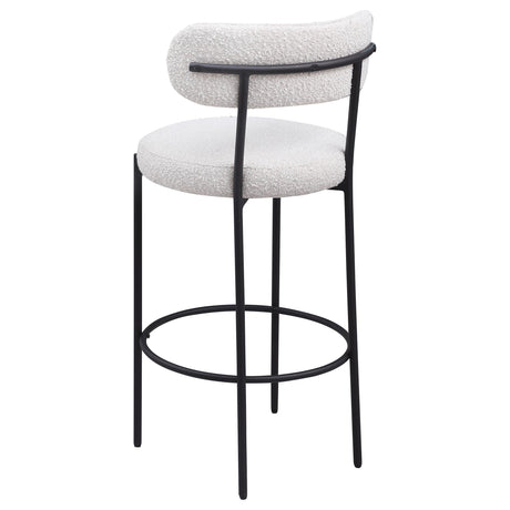 Viola Cream Boucle Upholstered Bar Stool, Set of 2 from Coaster - Luna Furniture