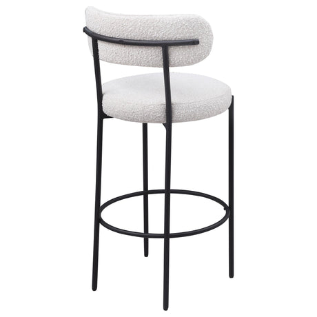 Viola Cream Boucle Upholstered Bar Stool, Set of 2 from Coaster - Luna Furniture