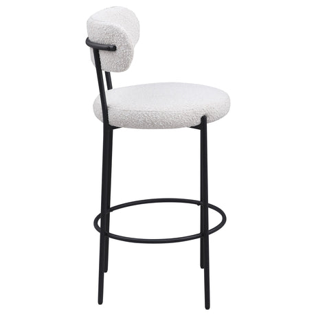 Viola Cream Boucle Upholstered Bar Stool, Set of 2 from Coaster - Luna Furniture