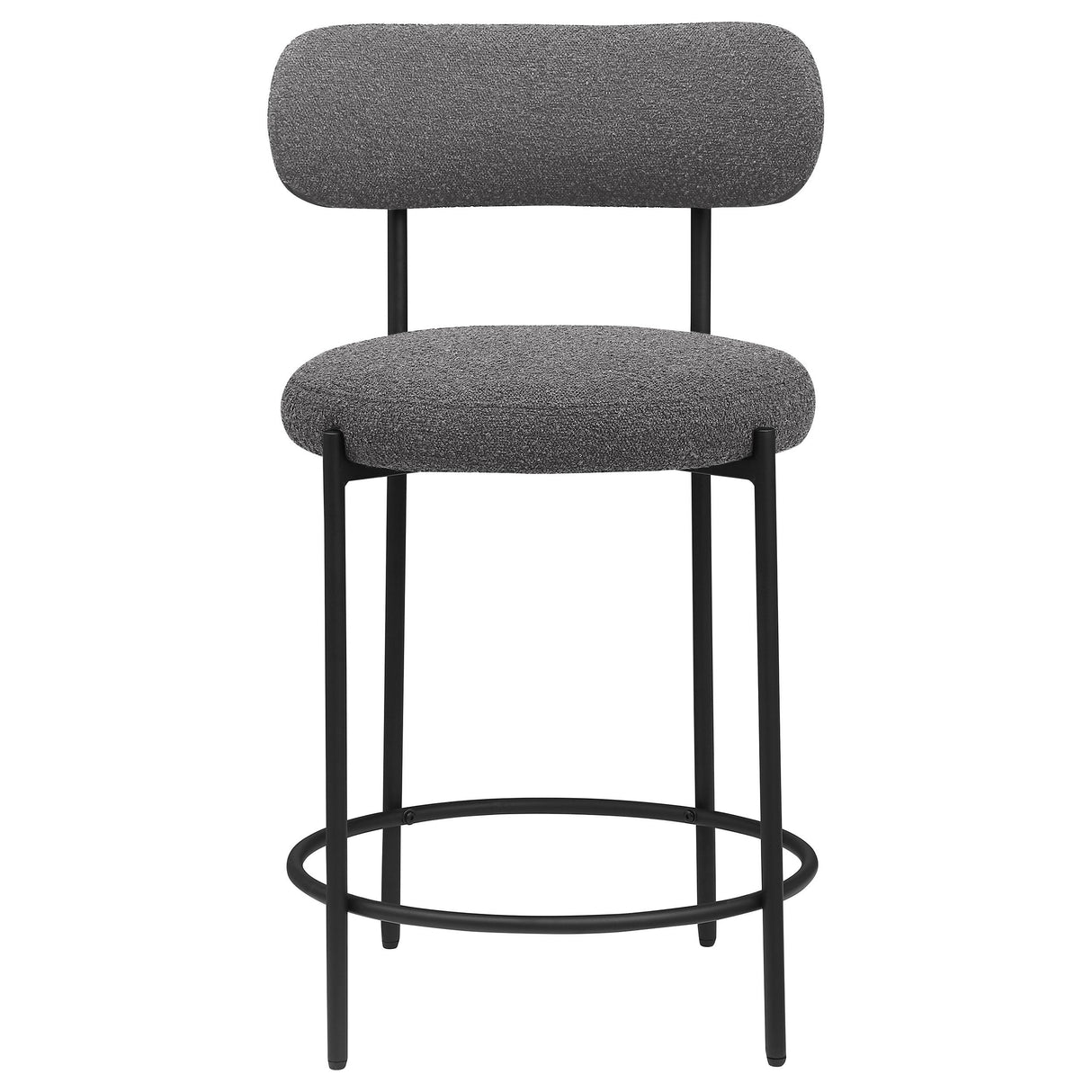 Viola Black Boucle Upholstered Counter Stool, Set of 2 from Coaster - Luna Furniture