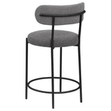 Viola Black Boucle Upholstered Counter Stool, Set of 2 from Coaster - Luna Furniture