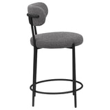 Viola Black Boucle Upholstered Counter Stool, Set of 2 from Coaster - Luna Furniture