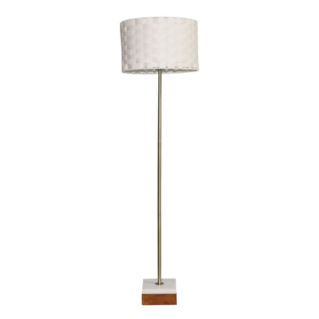 Viora Marble Base Floor Lamp - Dark Brown and White from Ashcroft Furniture - Luna Furniture