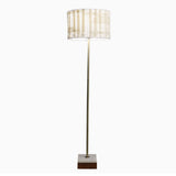 Viora Marble Base Floor Lamp - Dark Brown and White from Ashcroft Furniture - Luna Furniture