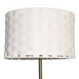 Viora Marble Base Floor Lamp - Dark Brown and White from Ashcroft Furniture - Luna Furniture