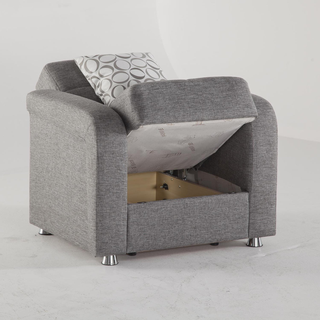 Vision Diego Gray Armchair from Bellona - Luna Furniture