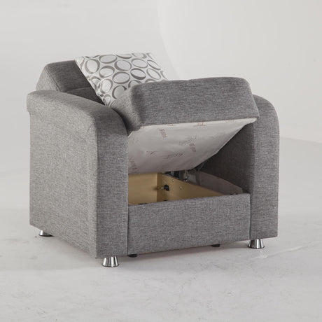 Vision Diego Gray Armchair from Bellona - Luna Furniture