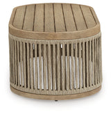 Vision Lane Beige Outdoor Coffee Table from Ashley - Luna Furniture