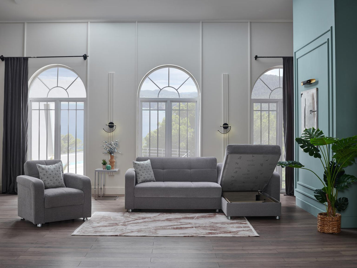 Vision Sectional Chaise Part (Koopsi Gray) from Bellona - Luna Furniture
