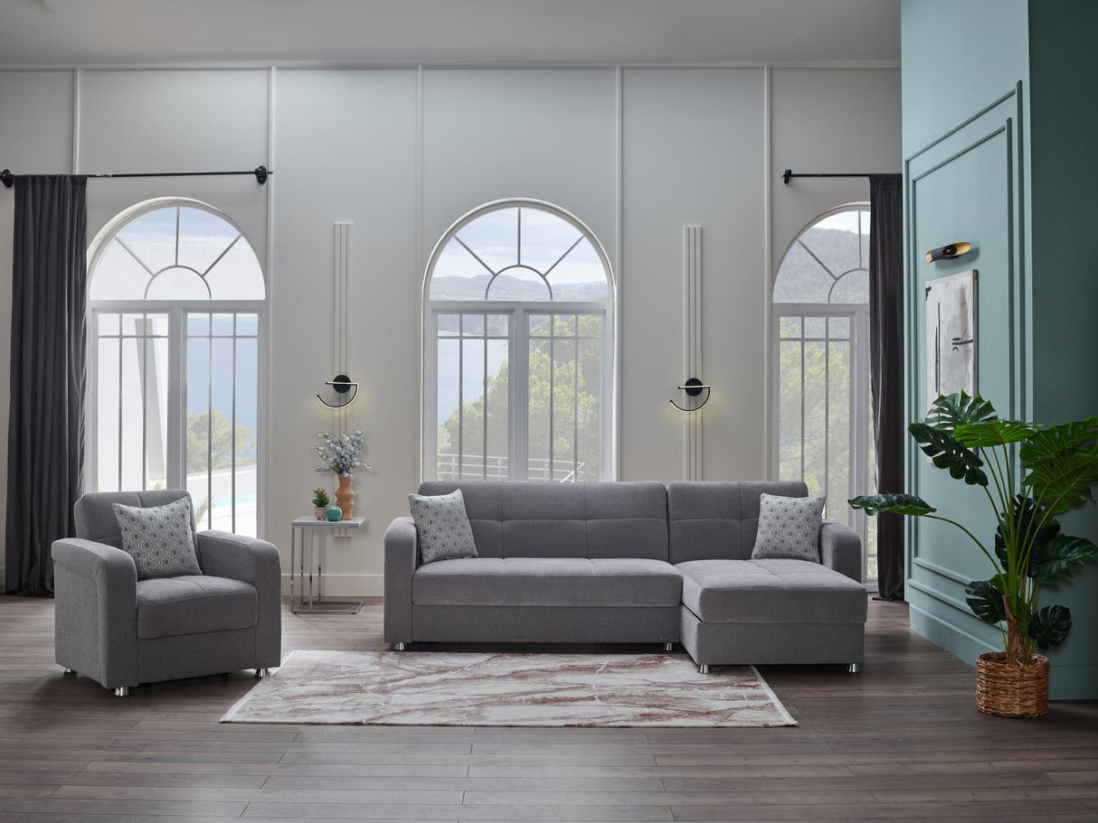 Vision Sectional Chaise Part (Koopsi Gray) from Bellona - Luna Furniture