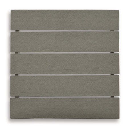 Visola Outdoor Chair with End Table in Gray from Ashley - Luna Furniture