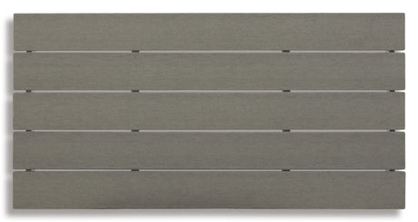 Visola Outdoor Loveseat with Coffee Table in Gray from Ashley Furniture - Luna Furniture