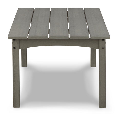 Visola Outdoor Loveseat with Coffee Table in Gray from Ashley Furniture - Luna Furniture