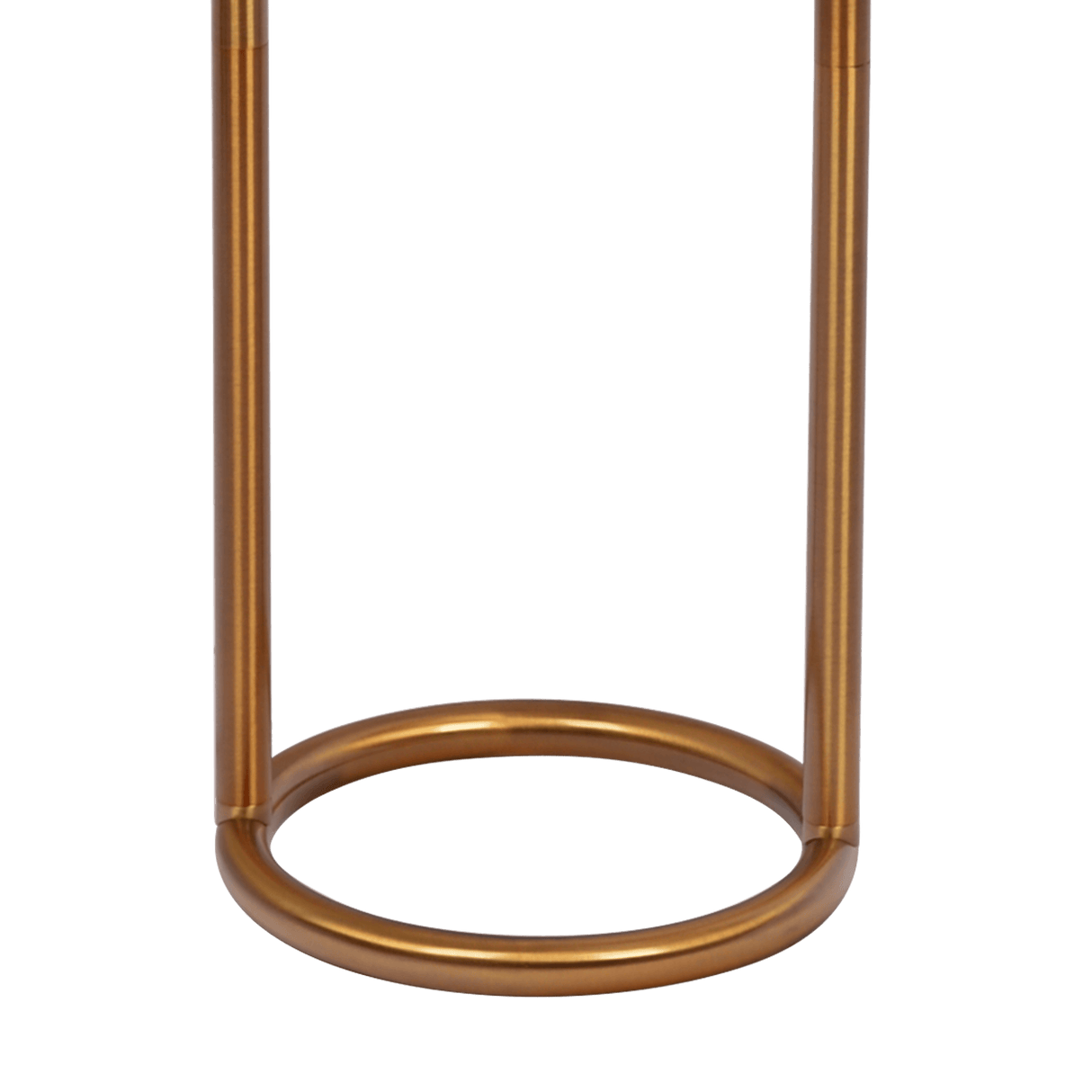 Vivid Brass Ring Base Floor Lamp with Large White Drum Shade from Ashcroft Furniture - Luna Furniture