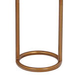 Vivid Brass Ring Base Floor Lamp with Large White Drum Shade from Ashcroft Furniture - Luna Furniture
