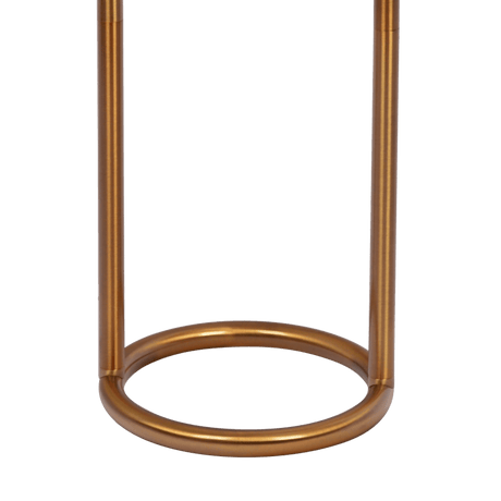 Vivid Brass Ring Base Floor Lamp with Large White Drum Shade from Ashcroft Furniture - Luna Furniture