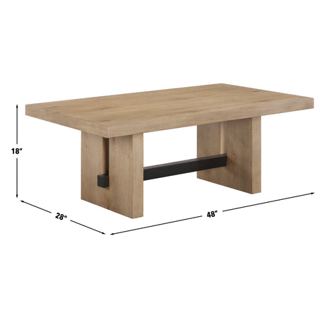 Aubrey 48″ Coffee Table, Driftwood from Steve Silver - Luna Furniture