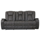 Marlow Charcoal Manual Reclining Sofa from Steve Silver - Luna Furniture