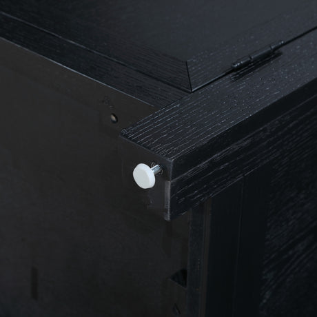 Magnolia Black Curio with Weathered Sand Interior from Steve Silver - Luna Furniture