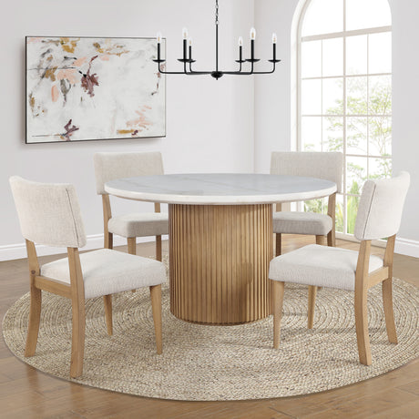 Colvin Vanilla/Brown Side Chair, Set of 2 from Steve Silver - Luna Furniture