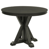 Rylie Black 48" Round Counter Dining Table with 4 Drawers from Steve Silver - Luna Furniture