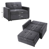 Noah Gray Convertible Sleeper Chair-and-a-Half from Steve Silver - Luna Furniture