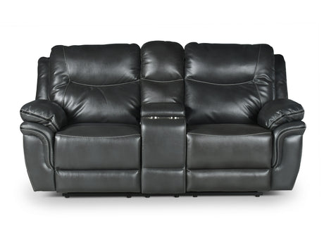 Isabella Gray Manual Reclining Console Loveseat from Steve Silver - Luna Furniture