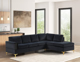 Vogue Black Velvet Sectional from Happy Homes - Luna Furniture