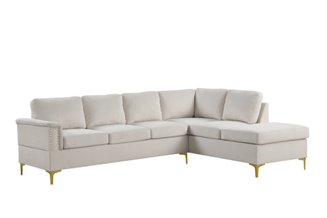Vogue Cream Velvet Sectional from Happy Homes - Luna Furniture