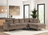 Vogue Latte Velvet Sectional from Happy Homes - Luna Furniture