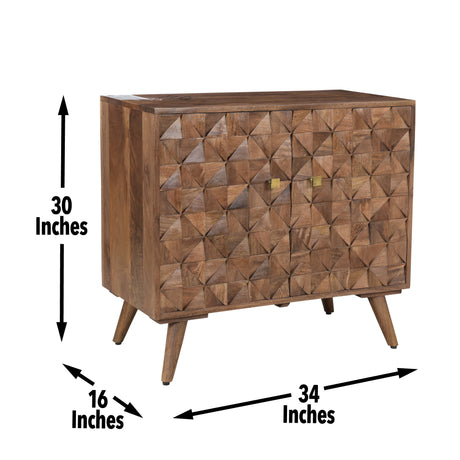 Veneto Matte Walnut Accent Cabinet from Steve Silver - Luna Furniture