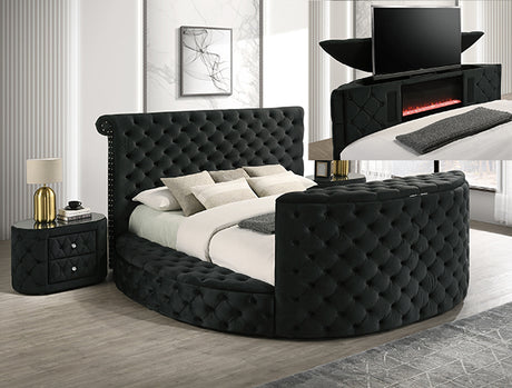 Voltare Black Nightstand from Crown Mark - Luna Furniture