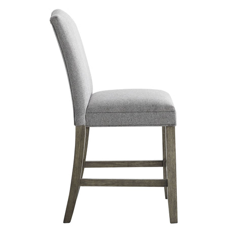 Grayson Gray/White 7-Piece Marble Top Counter Height Dining Table Set from Steve Silver - Luna Furniture