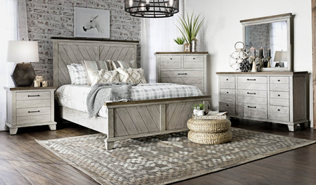 Bear Creek White/Smoke Queen Bed from Steve Silver - Luna Furniture