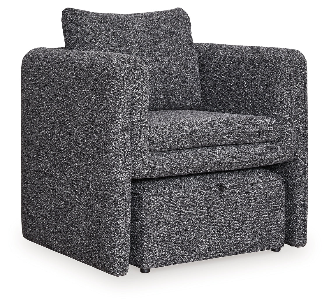 Vreni Charcoal/Black Accent Chair from Ashley - Luna Furniture