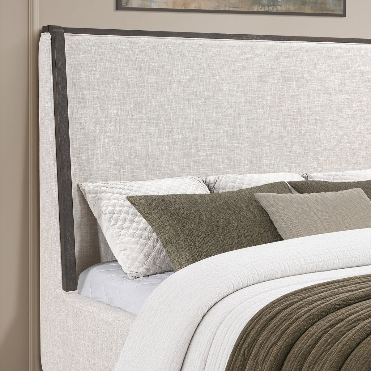 Verona Cream Upholstered King Bed from Steve Silver - Luna Furniture