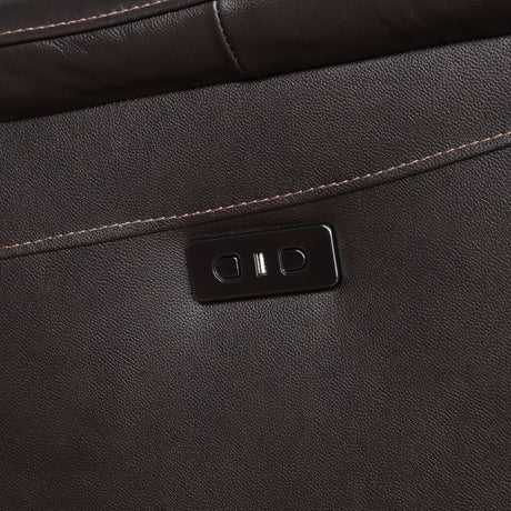 Alexandria Chocolate Top-Grain Leather 6-Piece Power Reclining Set from Steve Silver - Luna Furniture