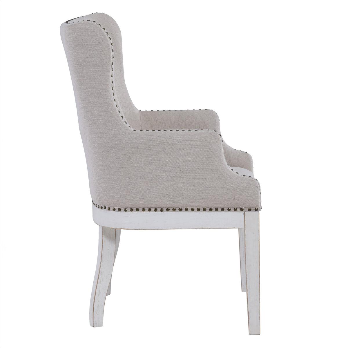 Warren White/Gray Dining Arm Chair, Set of 2 from Steve Silver - Luna Furniture