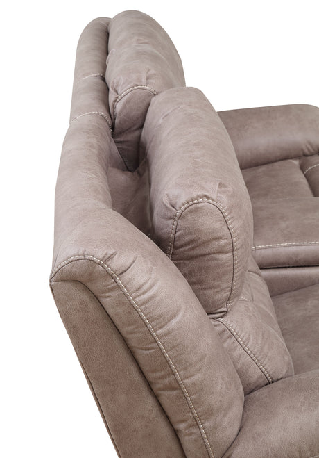 Aria Desert Sand Dual-Power Reclining Console Loveseat from Steve Silver - Luna Furniture