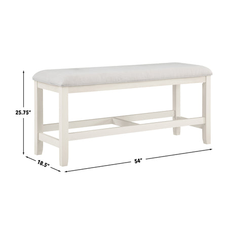 Hyland Vanilla Counter Height Dining Bench from Steve Silver - Luna Furniture