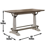 Pendleton Ivory/Honey Oak 7-Piece Counter Height Dining Set from Steve Silver - Luna Furniture