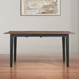 Joplin Walnut/Ebony Dining Table with 12" Leaf from Steve Silver - Luna Furniture