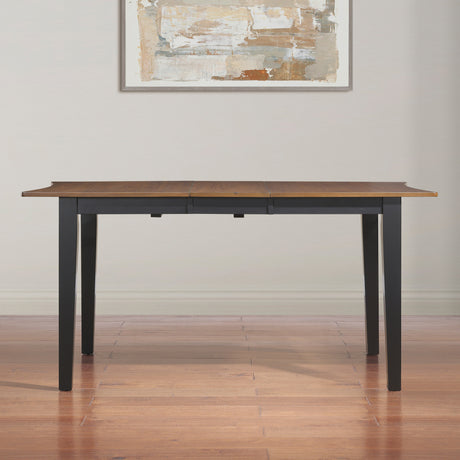 Joplin Walnut/Ebony Dining Table with 12" Leaf from Steve Silver - Luna Furniture