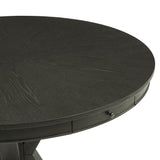Rylie Black 48" Round Counter Dining Table with 4 Drawers from Steve Silver - Luna Furniture