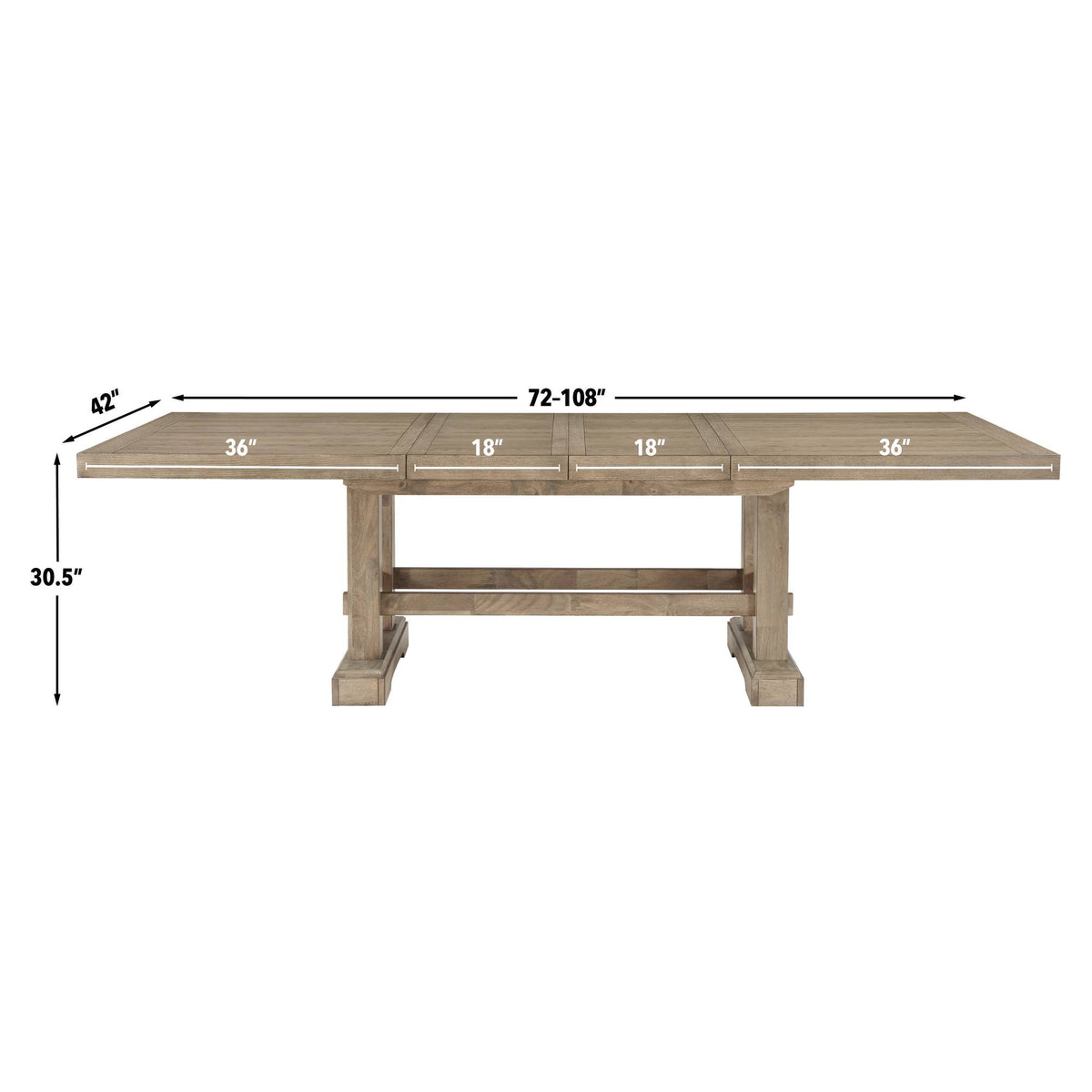 Napa Weathered Sand Dining Room Set from Steve Silver - Luna Furniture