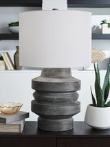 Wahida Distressed Black Table Lamp from Ashley - Luna Furniture