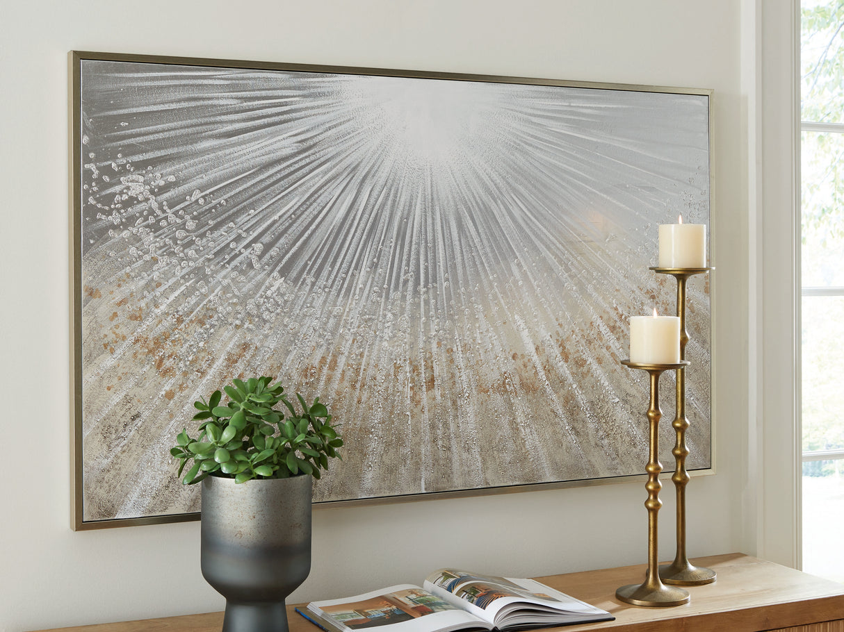 Waldard Gray/Taupe/White Wall Art from Ashley - Luna Furniture