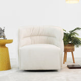 Walden Cream Velvet Swivel Chair from Ashcroft Furniture - Luna Furniture