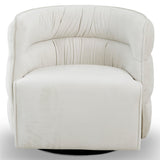 Walden Cream Velvet Swivel Chair from Midinmod - Luna Furniture