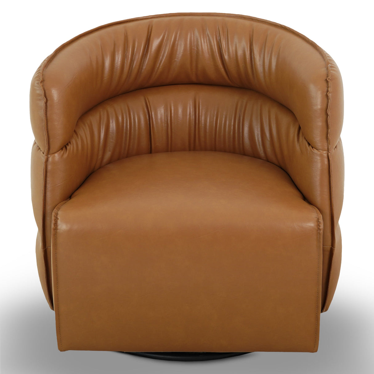 Walden Tan Vegan Leather Swivel Chair from Midinmod - Luna Furniture
